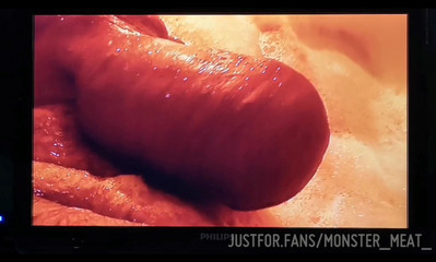 In Bath with Big Silicon Stepdaddy