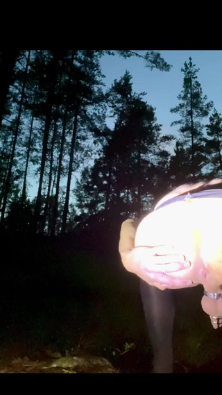 Enema shooting and ass fucking out in the woods