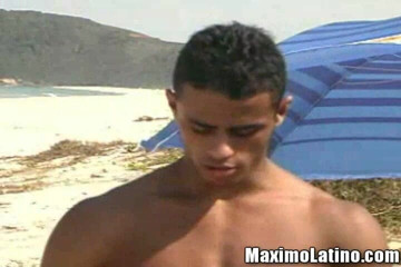 Latino Brown Beat off Beach Boy Muscle Bound Whack off Uncut Cock Man!