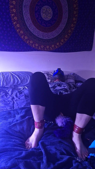 Self Bondage and Tail Feet and Chains