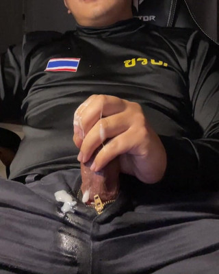 Thai Uniform Jerking off After Work #3