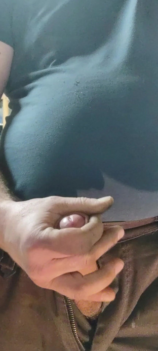 Night Masturbation Guy Big Cock Cumshot and Taste of Precum