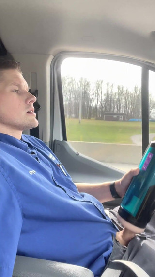 Driving and Fucking a Toy My Boss Bought Me