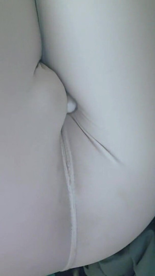 Cum Through White Nike Leggings Using a Vibrator Bullet