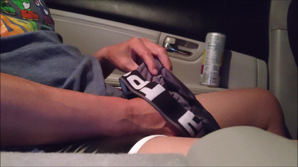 Woke up in Middle of Night Super Horny and Masturbated Into My Stinky Grey Underwear, Nice POV of Cum