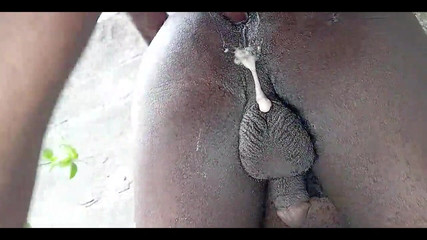 Black Men Barebaking Outdoors