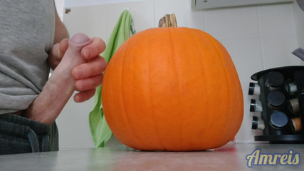 Another Halloween Orgasm. Throbbing and Thick on Pumpkin.