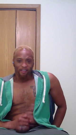 Jerking off in My Green Vest for a Friend