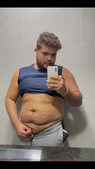 Here I was in the gym bathroom