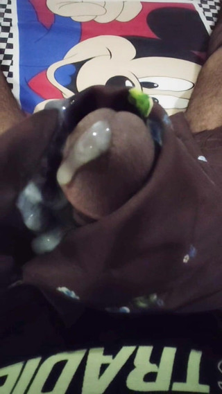 Satin Silk Handjob Porn - Handjob with Stolen Satin Brown Print Saree of Chachi 16