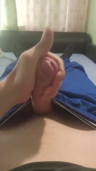 Guy in Jeans Jerks off and Shows His Dick