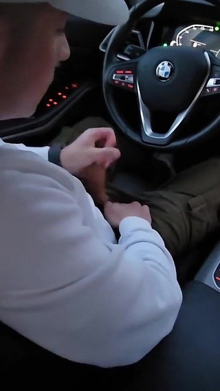 Raw Gay Blowjob - My Bitch's Mouth on My Cock While I Drive
