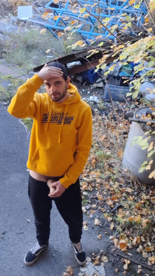 Masturbating in an Abandoned Factory Outdoors and Inside Halls