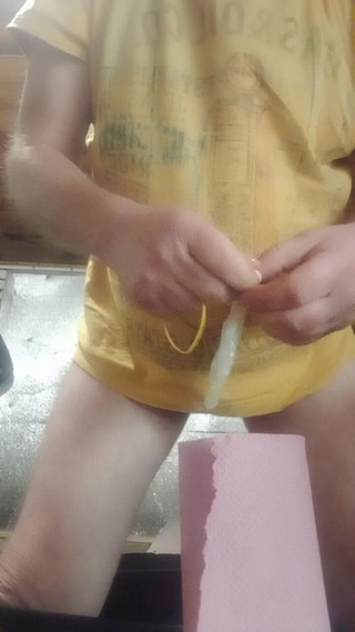 Fucking a Kitchen Towel with a Condom