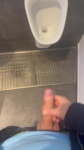 Jerking off in Cinema Wc