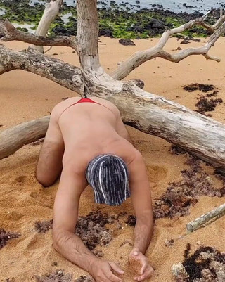 Ladysilva What a Hot Ass in Panties on the Beach