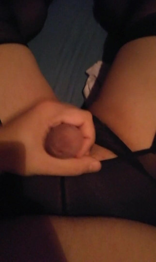 Small Cock Jerk and Cum in Tights