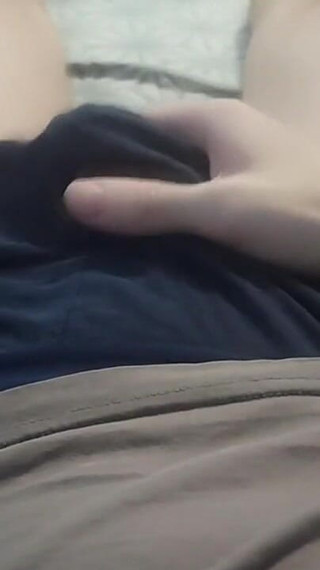 Guy in Panties Massages His