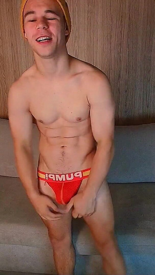 A Handsome Russian Guy Showing off His Muscles and Ass