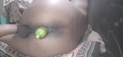 Desi Trying Cucumber for Anal Joy