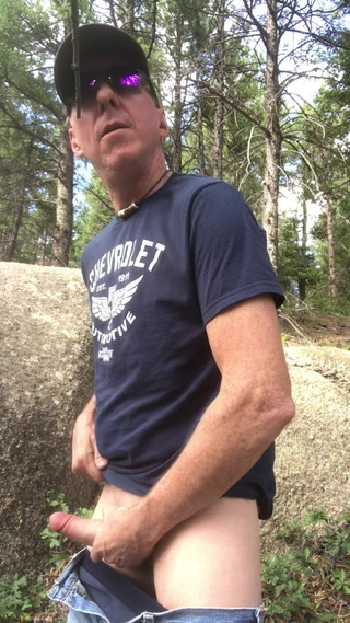 Pornstar Adam Kaye Jacks off in the Woods