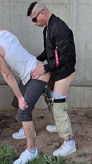 Bareback Fuck Marathon with My Gay Bitch - 6 Loads of Cum Deep in His Ass, Part 5 - Hot Outdoor Fuck Under the Highway Bridge