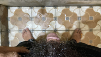 Couldn't Hold It! Quick Jerk off in the Bathroom to Release It All!