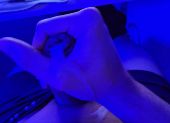 Cum in the Blue Light