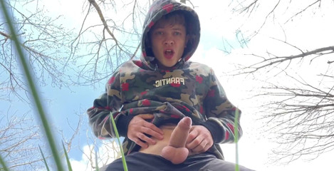 My First Cum Outdoor This Year