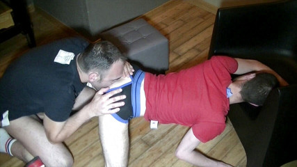 Pig creampied by his 2 friends