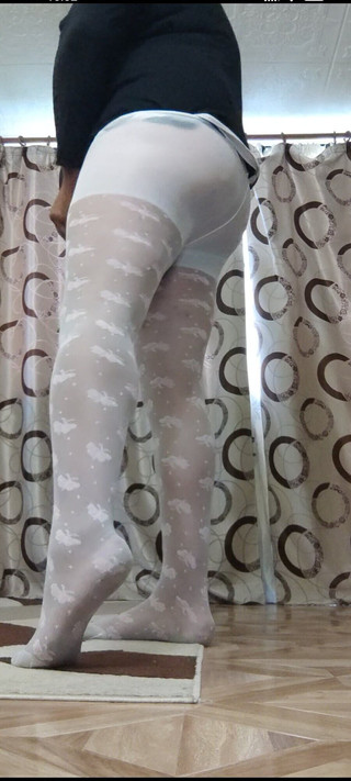 Feeling Hot in White Pantyhose