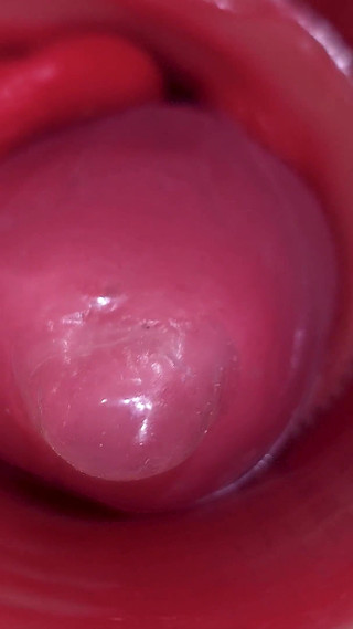 Inside a Camgirl Cervix POV Camera in Vagina with Big Dick Toy