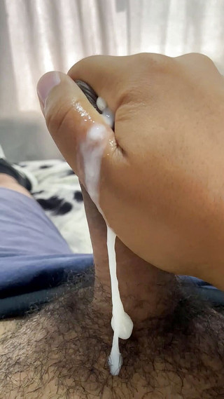 Brazilian twink jerking off and cumming with sneakers on Dylan Ford