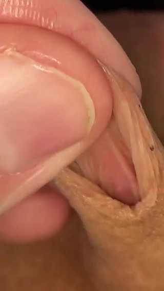 Foreskin Play Small Juicy Cock