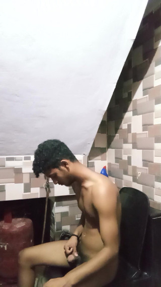 Indian Desi Boy Striptease Nude in Bathroom Masterbating Big Dick and Showing Big Ass Hole